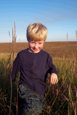 Grant in meadow at Burgess farm, Oct. 2005