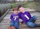 Happy Hayrack brothers, Reed (4) & Dylan (6), in 2004