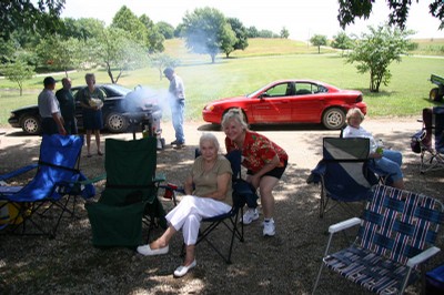 A few of the Burgesses relaxing before lunch