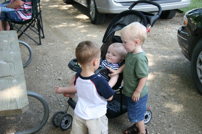 Showing off little brother