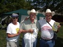 Sue, John & Bob-with newly released book "Fresh Feathered Eggs"